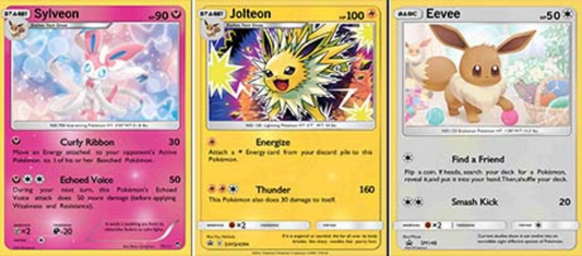 Pokémon - Carte (Nymphali | Voltali | Évoli)