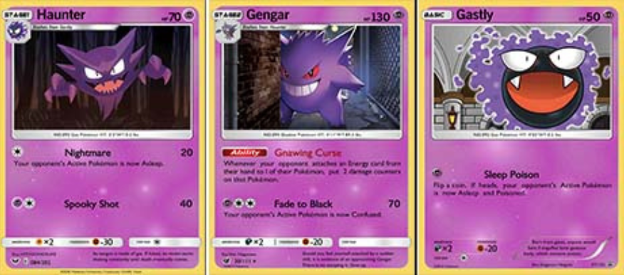 Pokémon - Carte (Spectrum | Ectoplasma | Fantominus)