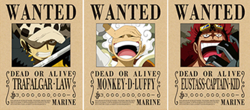 Poster avis de recherche Trafalgar Law One Piece