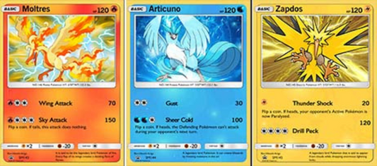 Pokémon - Carte (Sulfura | Artikodin | Electhor)