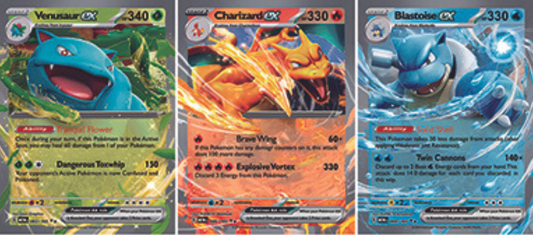 Pokémon - Carte EX (Florizarre | Dracaufeu | Tortank)