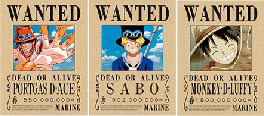 One Piece - Wanted (Ace | Sabo | Luffy)
