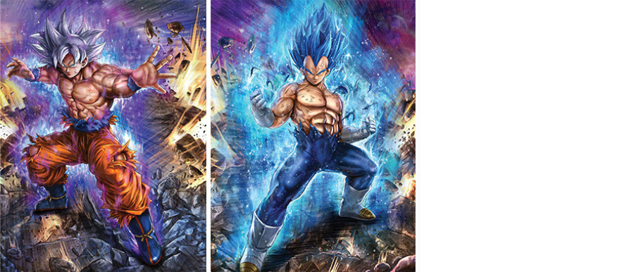 Dragon Ball - (Goku Ultra Instinct | Vegeta SSJ Blue Evo)
